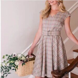 Gal Meets Glam Kelly plaid dress